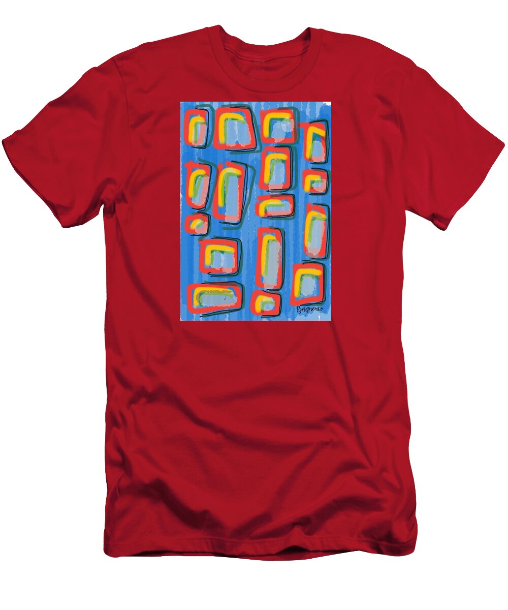 Abstract T-Shirt featuring the digital art Abstract #1 by Ljev Rjadcenko