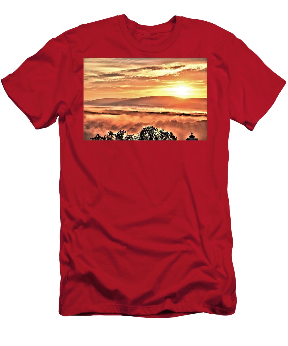 Sunrise T-Shirt featuring the photograph An Appalachian Sunrise by Kim Bemis