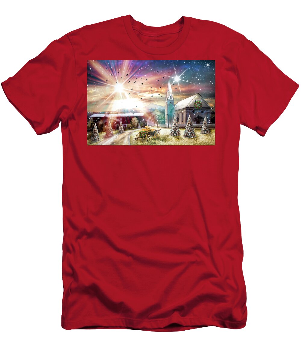 Austria T-Shirt featuring the photograph Angels We Have Heard on High by Debra and Dave Vanderlaan
