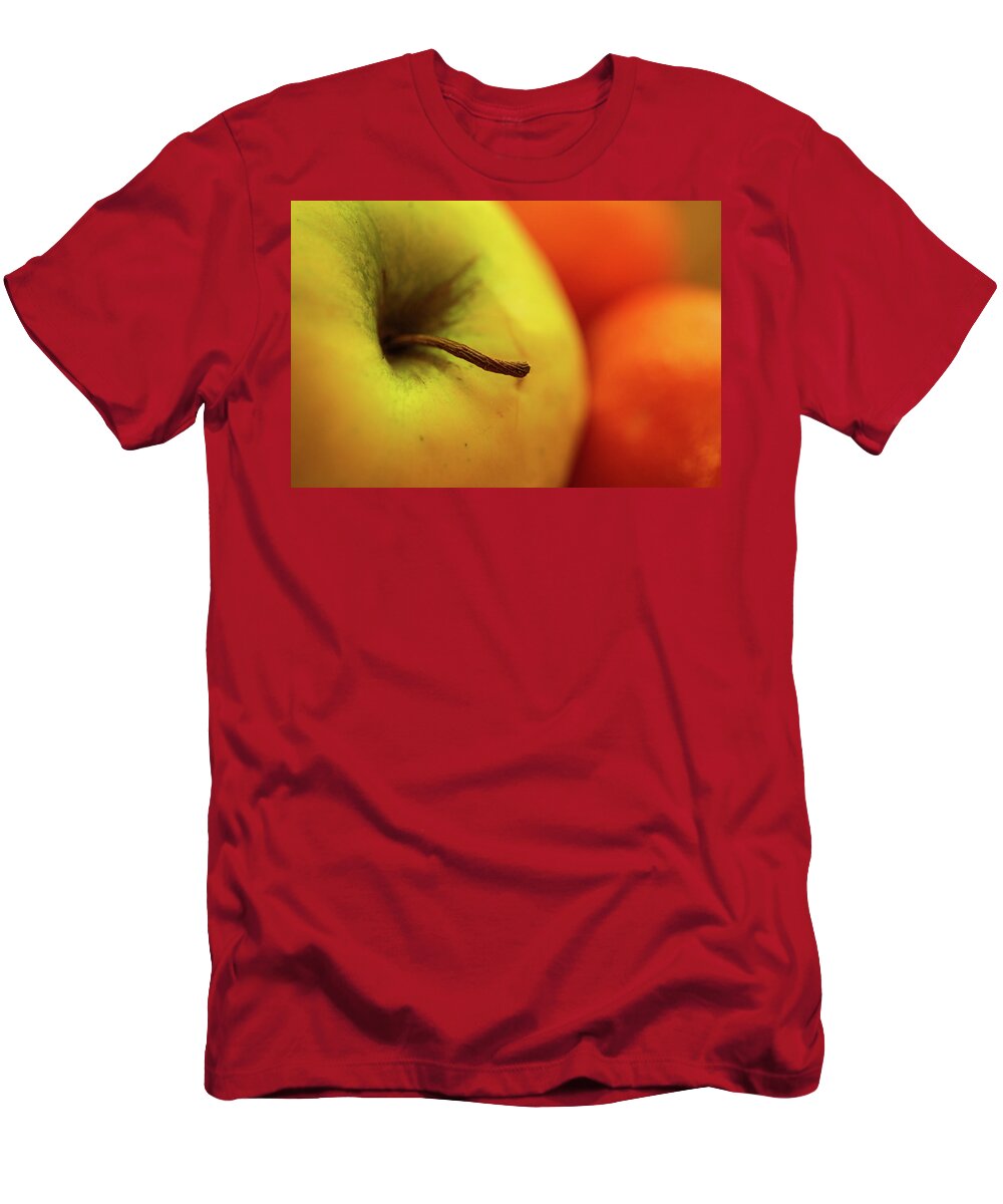 Fruit T-Shirt featuring the photograph Apple and Oranges by Bob Cournoyer