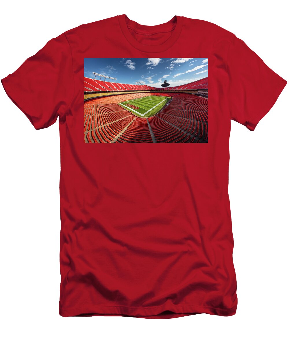 Arrowhead Stadium T-Shirt featuring the photograph Kansas City Chiefs #71 by Robert Hayton