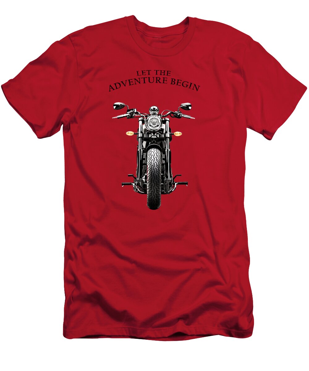 Motorcycle T-Shirt featuring the photograph Let The Adventure Begin by Mark Rogan