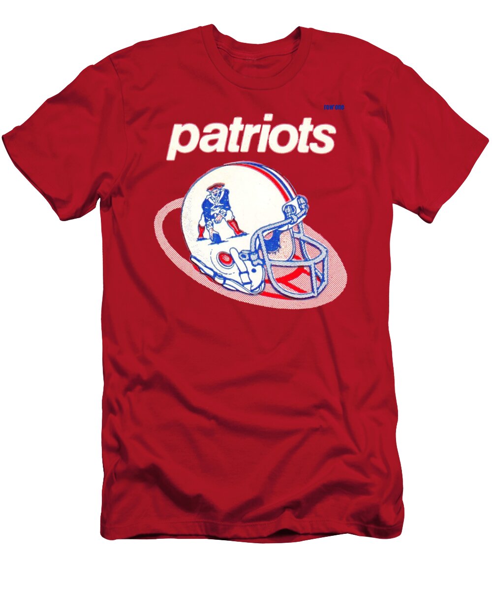 New England T-Shirt featuring the mixed media 1979 Jets vs. Patriots by Row One Brand