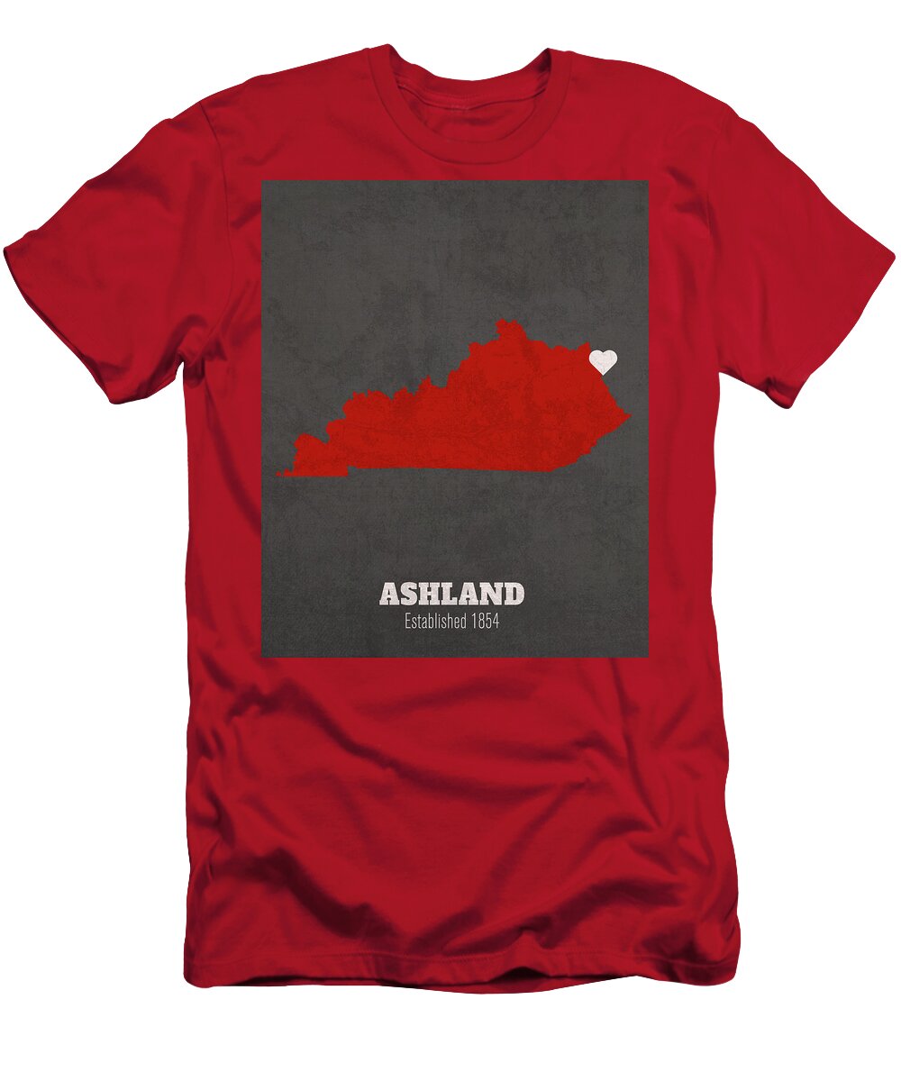 Ashland Kentucky City Map Founded 1854 University of Louisville Color  Palette T-Shirt by Design Turnpike - Instaprints