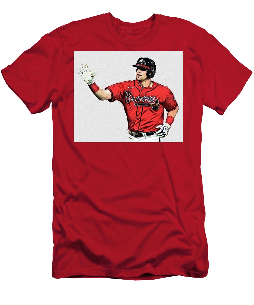 Austin Riley - 3B - Atlanta Braves T-Shirt by Bob Smerecki - Pixels
