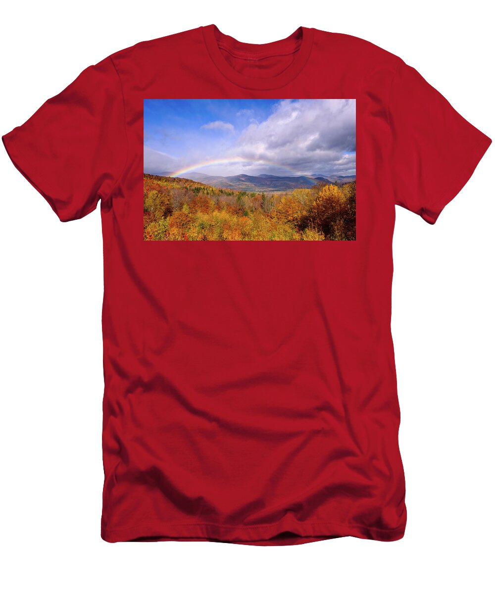 New Hampshire T-Shirt featuring the photograph Autumn Rainbow by Jeff Sinon