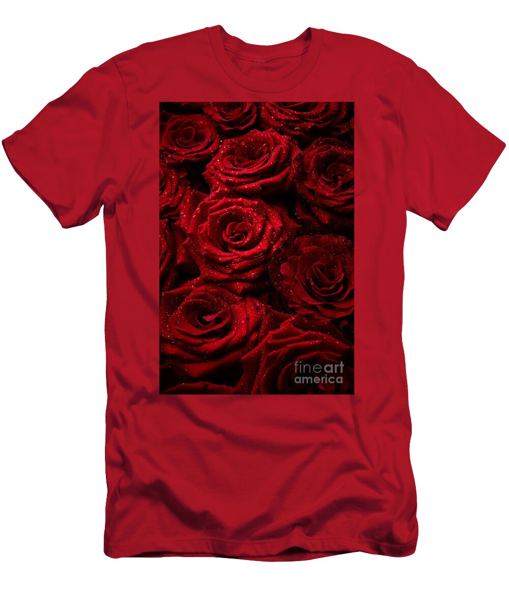Background T-Shirt featuring the photograph Beautiful roses by Boon Mee