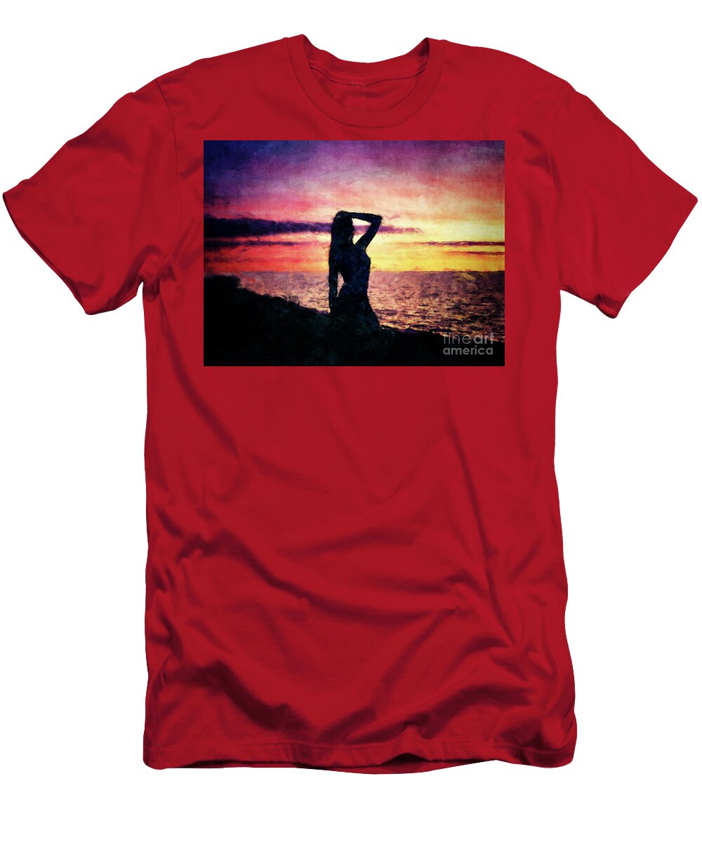 Beauty T-Shirt featuring the digital art Beautiful Silhouette by Phil Perkins