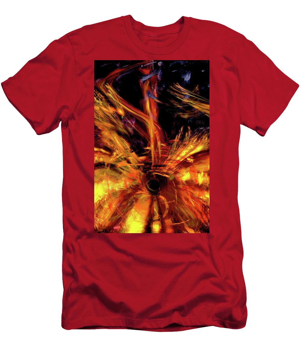 Black Hole T-Shirt featuring the digital art Black Hole by Linda Sannuti