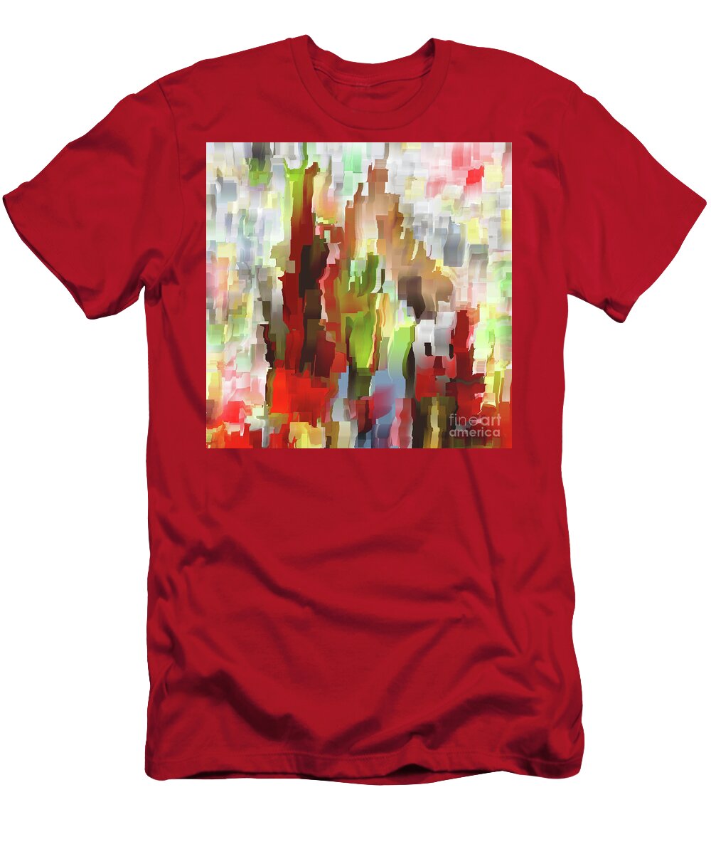 Colors T-Shirt featuring the digital art Blend of Colors Abstract by Kae Cheatham
