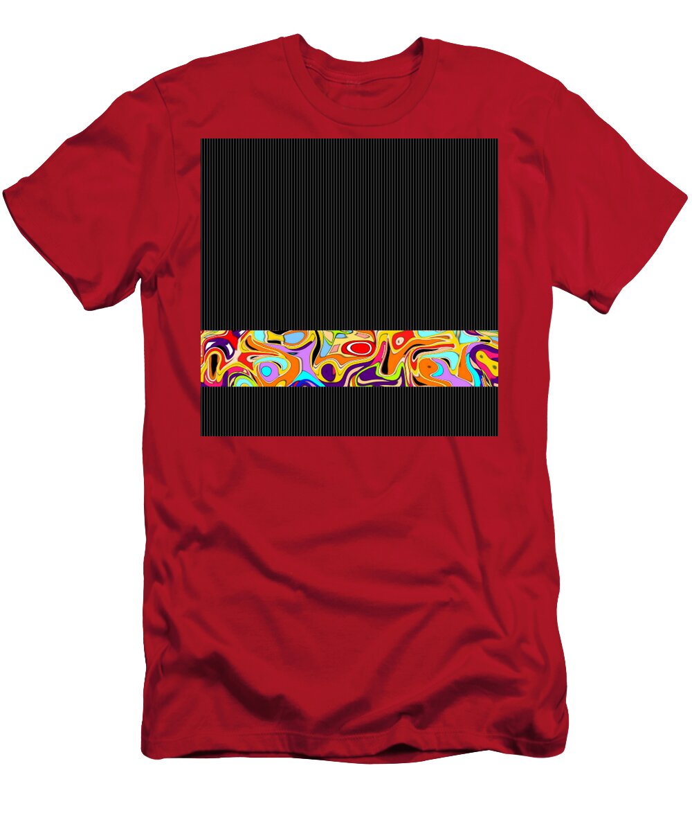 Black T-Shirt featuring the digital art Bright Tie Event by Designs By L