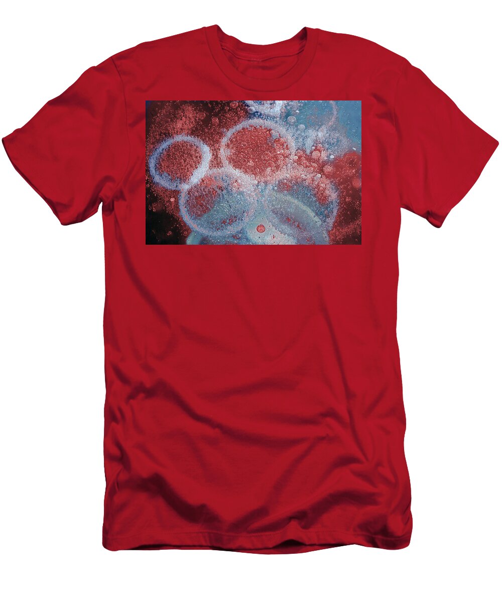 Bubbles T-Shirt featuring the digital art Bubbles in Abstract by WAZgriffin Digital