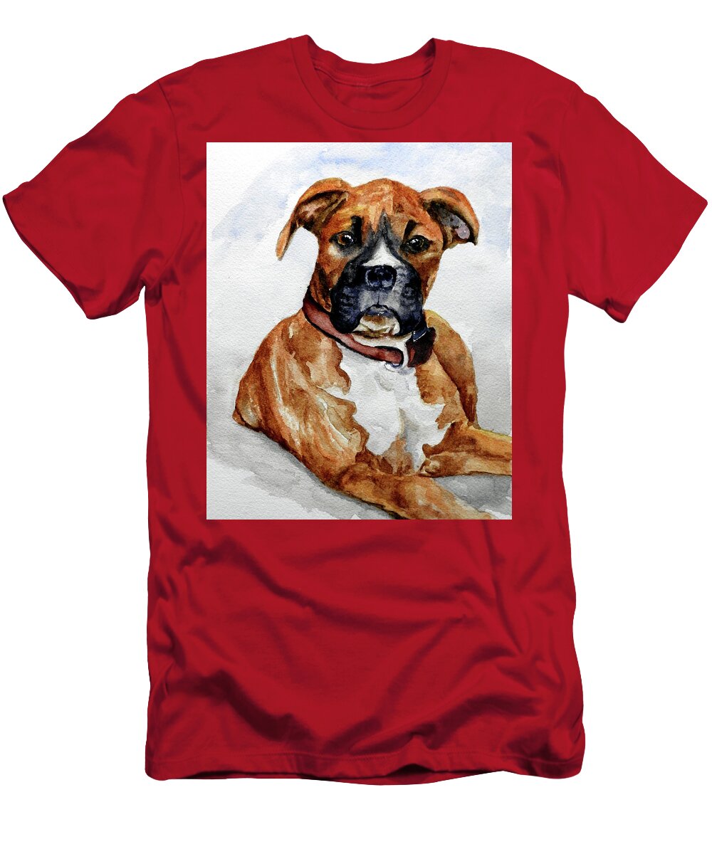 Boxer T-Shirt featuring the painting Callie by Barbara F Johnson