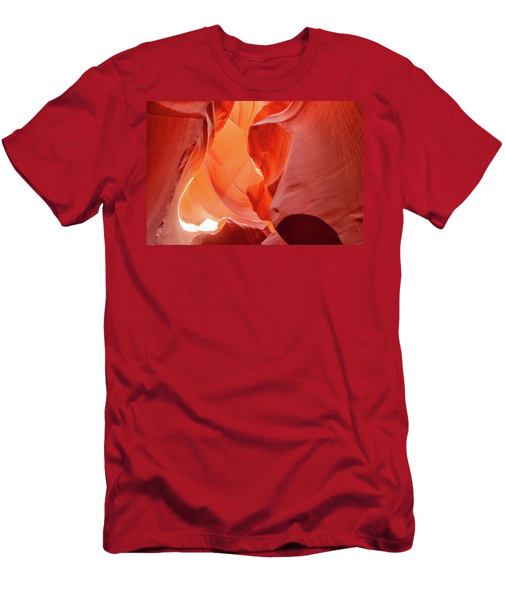 Antelope Canyon T-Shirt featuring the photograph Canyon Light Beams by Rob Hemphill
