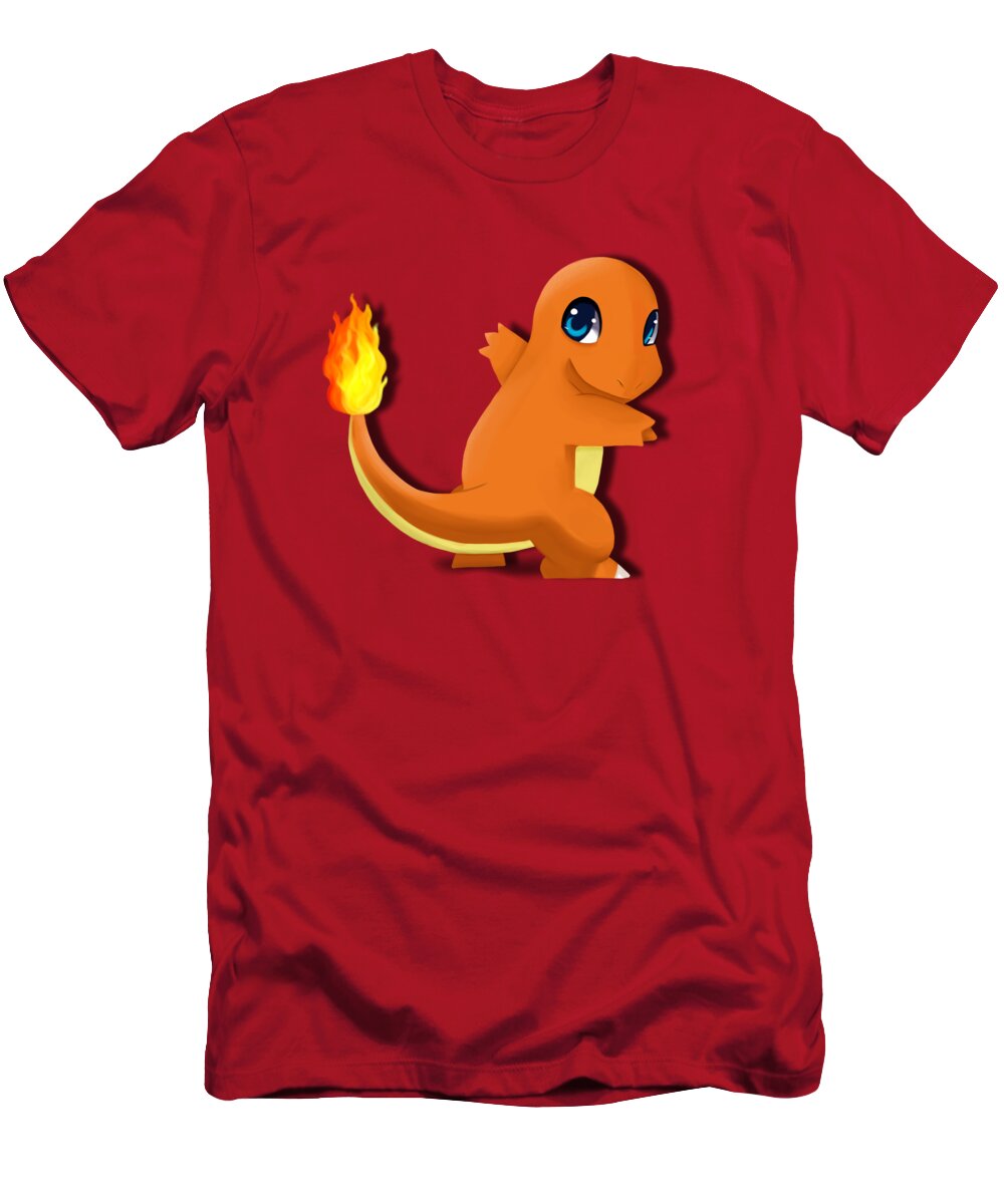Pokemon T-Shirt featuring the digital art Charmander by Juliart Jcmm