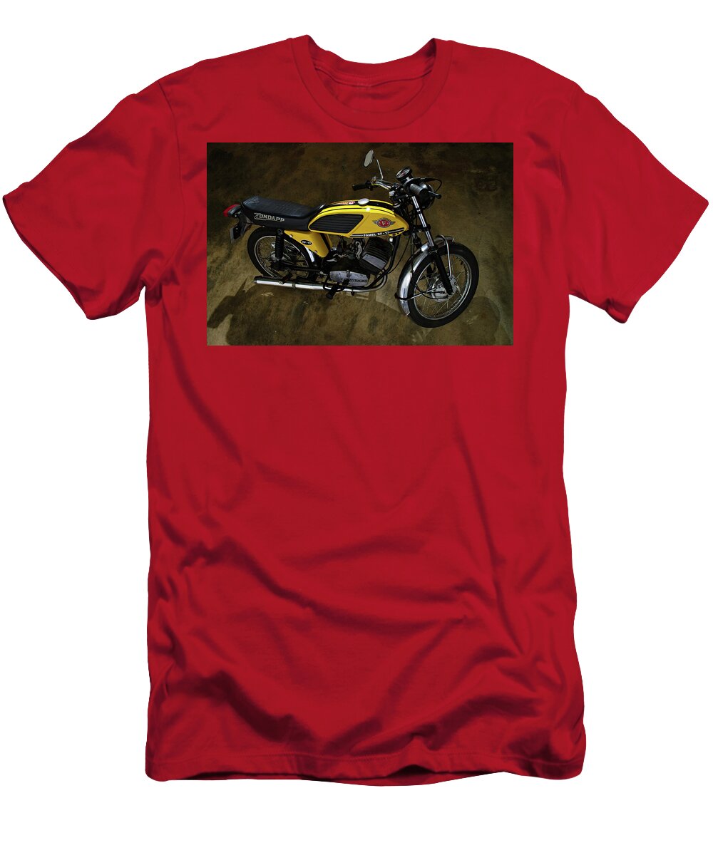 Xf-17 T-Shirt featuring the photograph Classic Zundapp bike XF-17 in the garage by Angelo DeVal