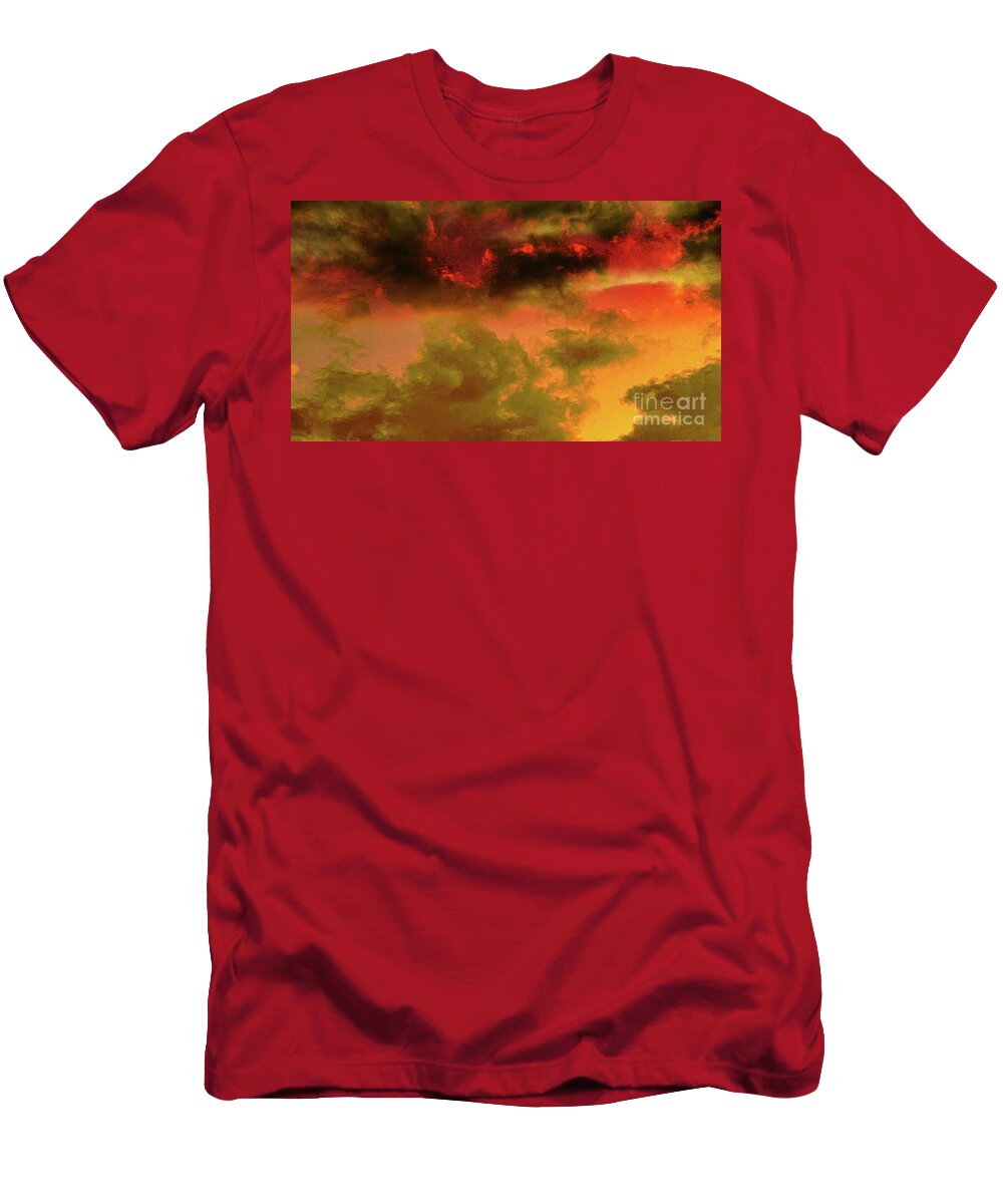 Clouds T-Shirt featuring the digital art Cloud Turmoil by Glenn Hernandez
