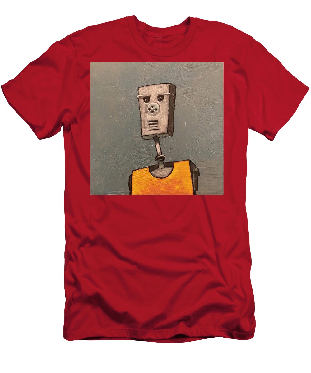 Robots T-Shirt featuring the painting Connected by William Stoneham
