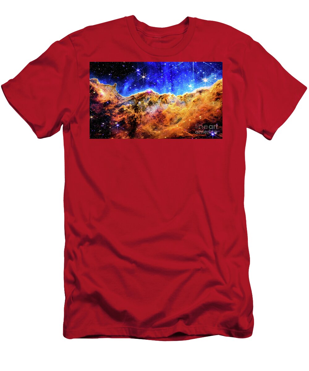Astronomy T-Shirt featuring the photograph Cosmic Cliffs in the Carinae Nebula in High Definition  by M G Whittingham