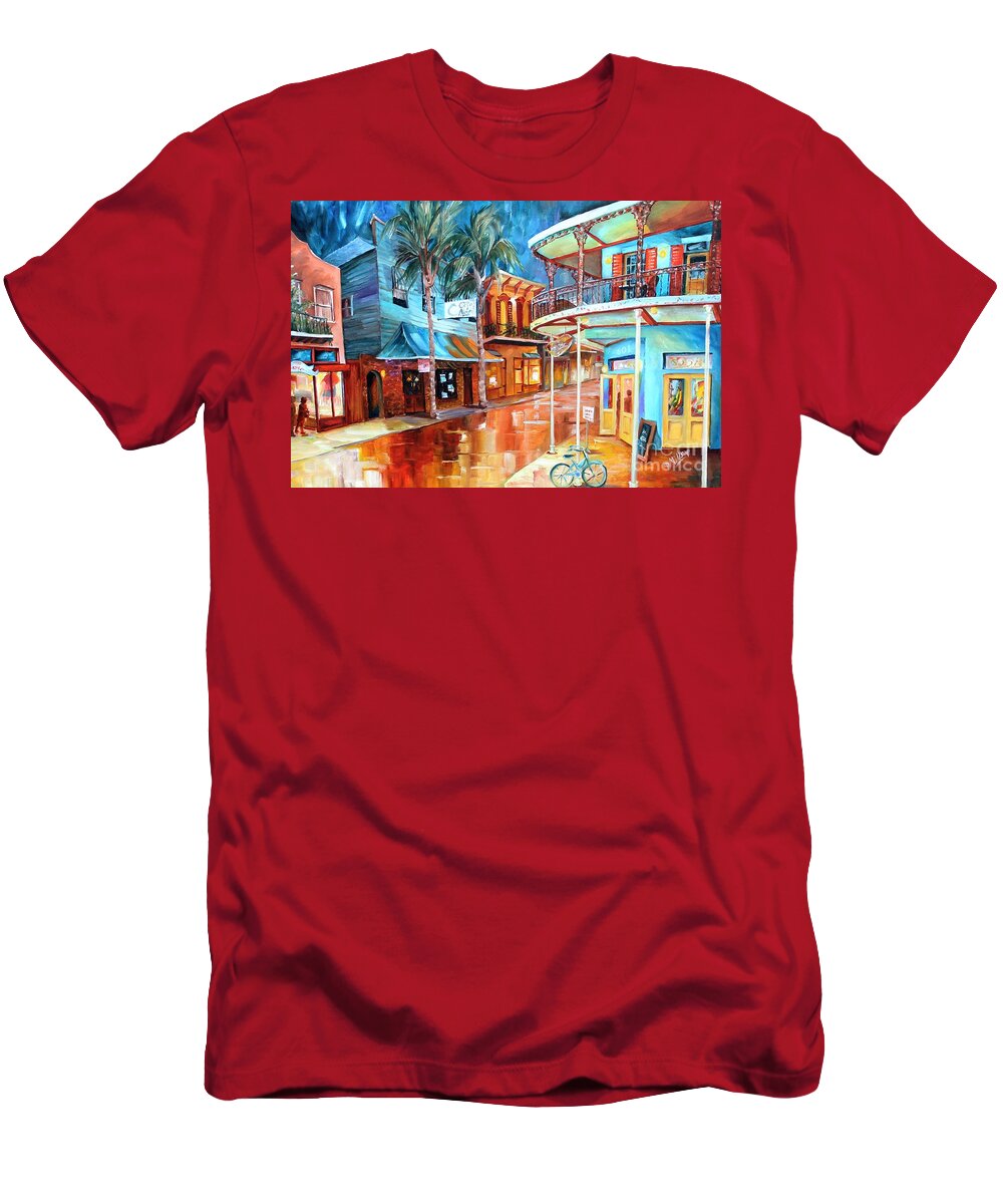 New Orleans T-Shirt featuring the painting Dat Dog on Frenchmen Street by Diane Millsap