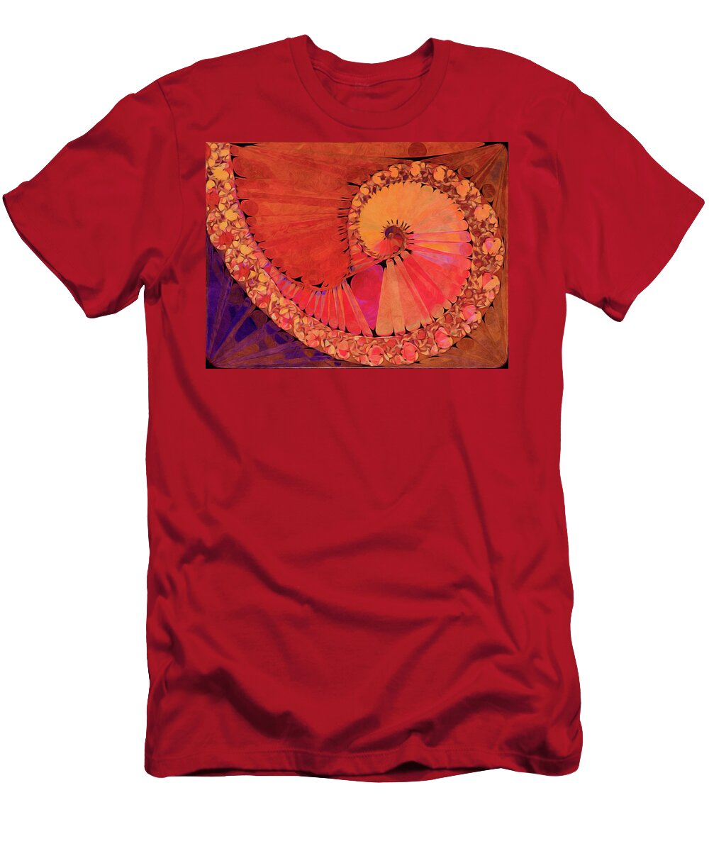 Deco Elemental T-Shirt featuring the digital art Deco Elemental by Susan Maxwell Schmidt
