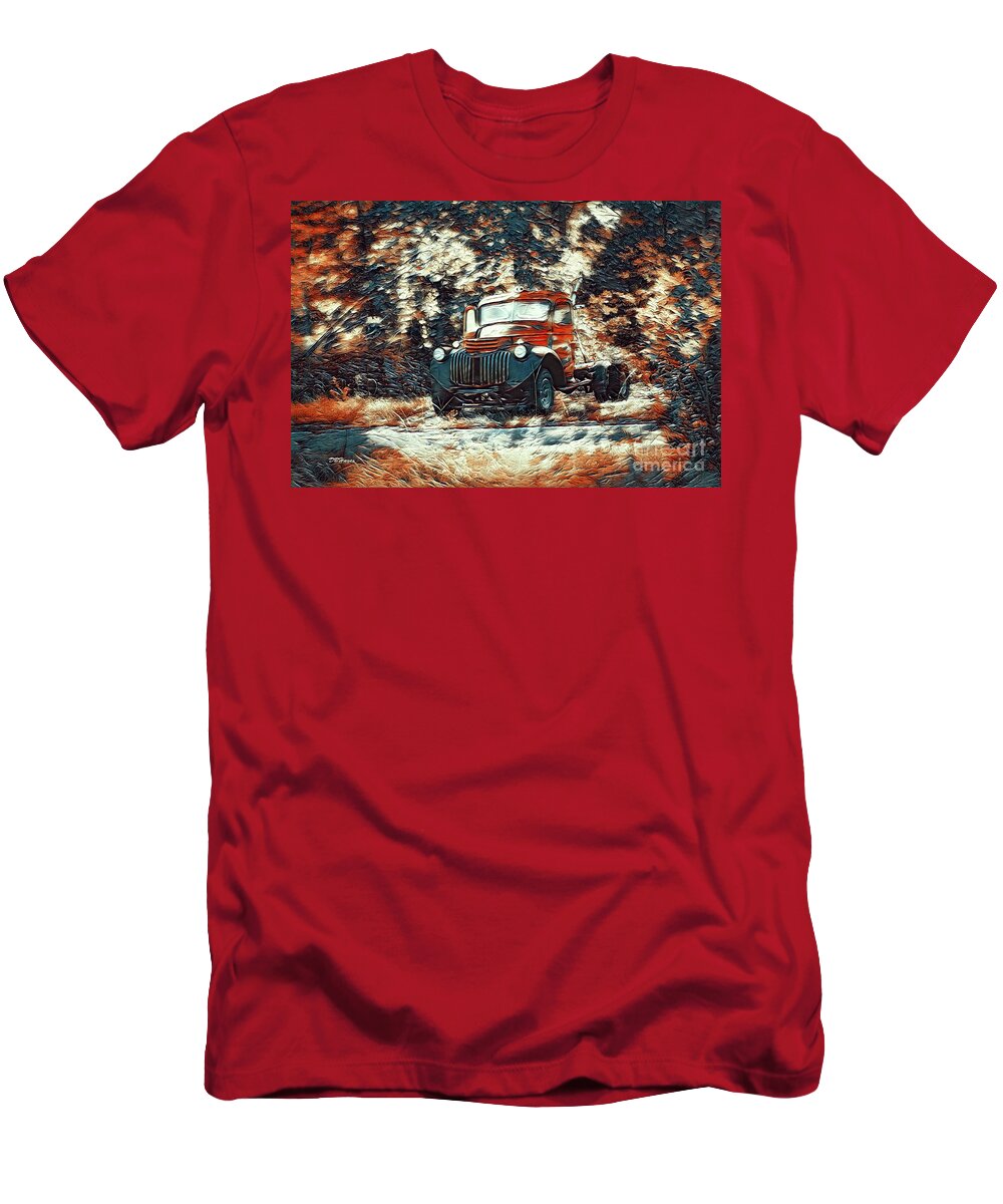 Trucks T-Shirt featuring the mixed media Disavowed 2 by DB Hayes