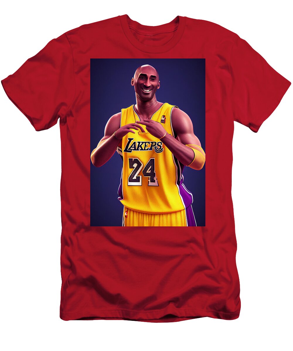 Design T-Shirt featuring the painting disney style Kobe Bryant high octane 8k render Corona  661b6667 8dff 4414 a225 6741f4e by MotionAge Designs