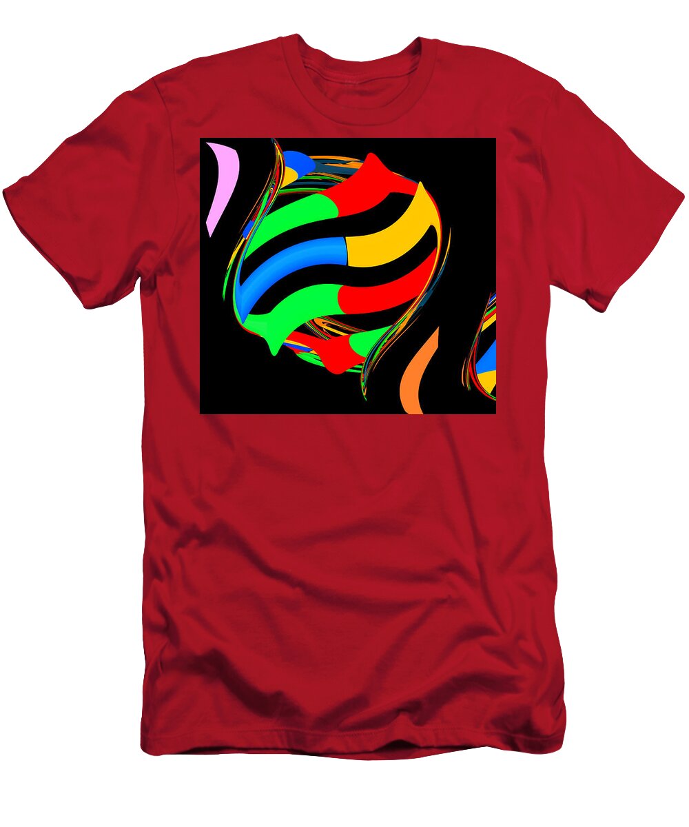 Adenine T-Shirt featuring the digital art DNA Vortex Flat by Russell Kightley