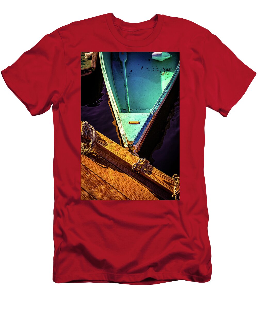 Antique T-Shirt featuring the photograph Dockside. by Jeff Sinon