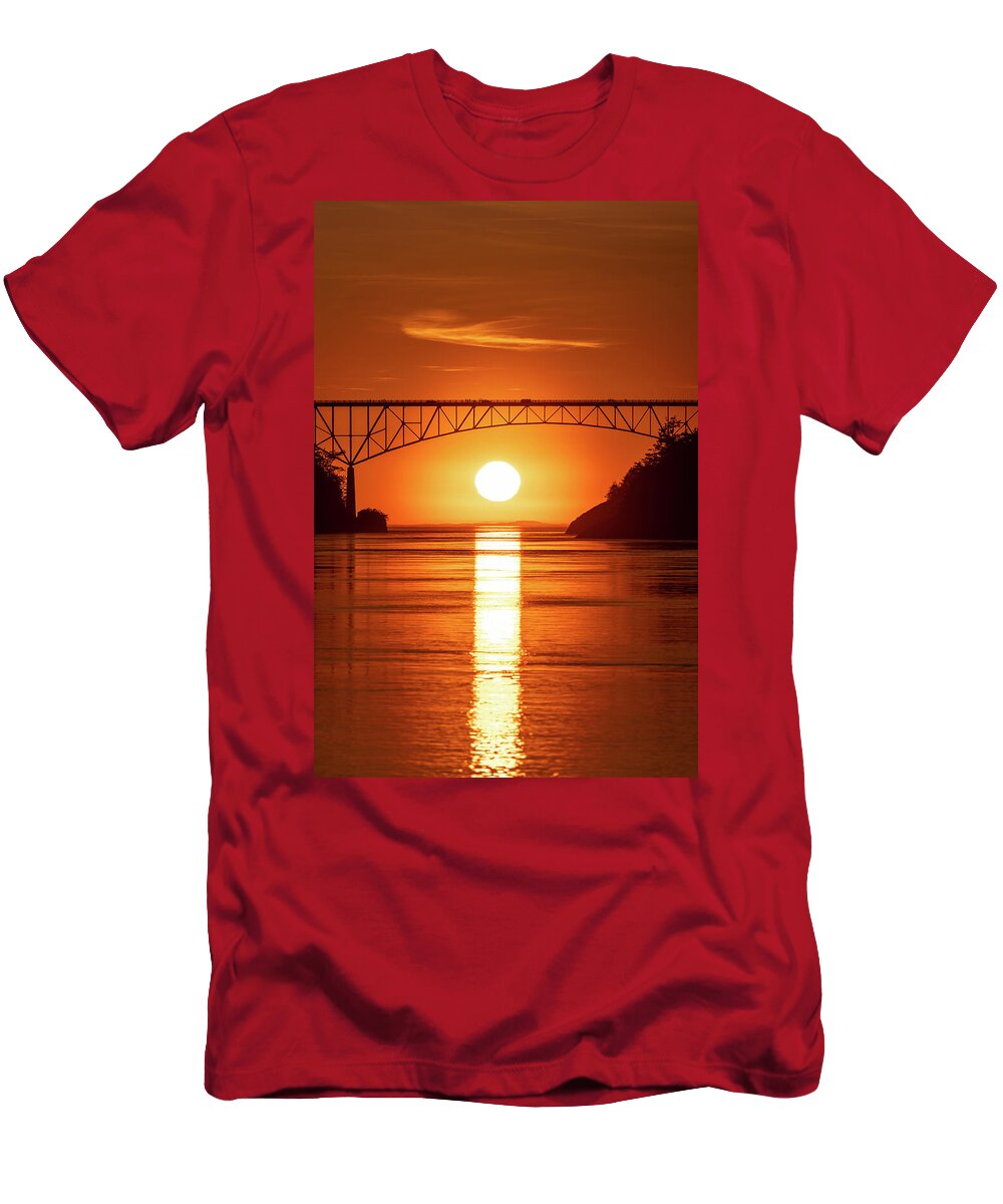Sunset T-Shirt featuring the photograph Dotting the i by Gary Skiff