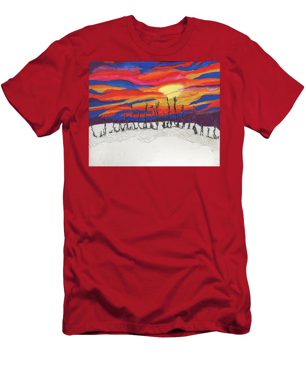 Time T-Shirt featuring the painting Edge of Time by Phil Strang