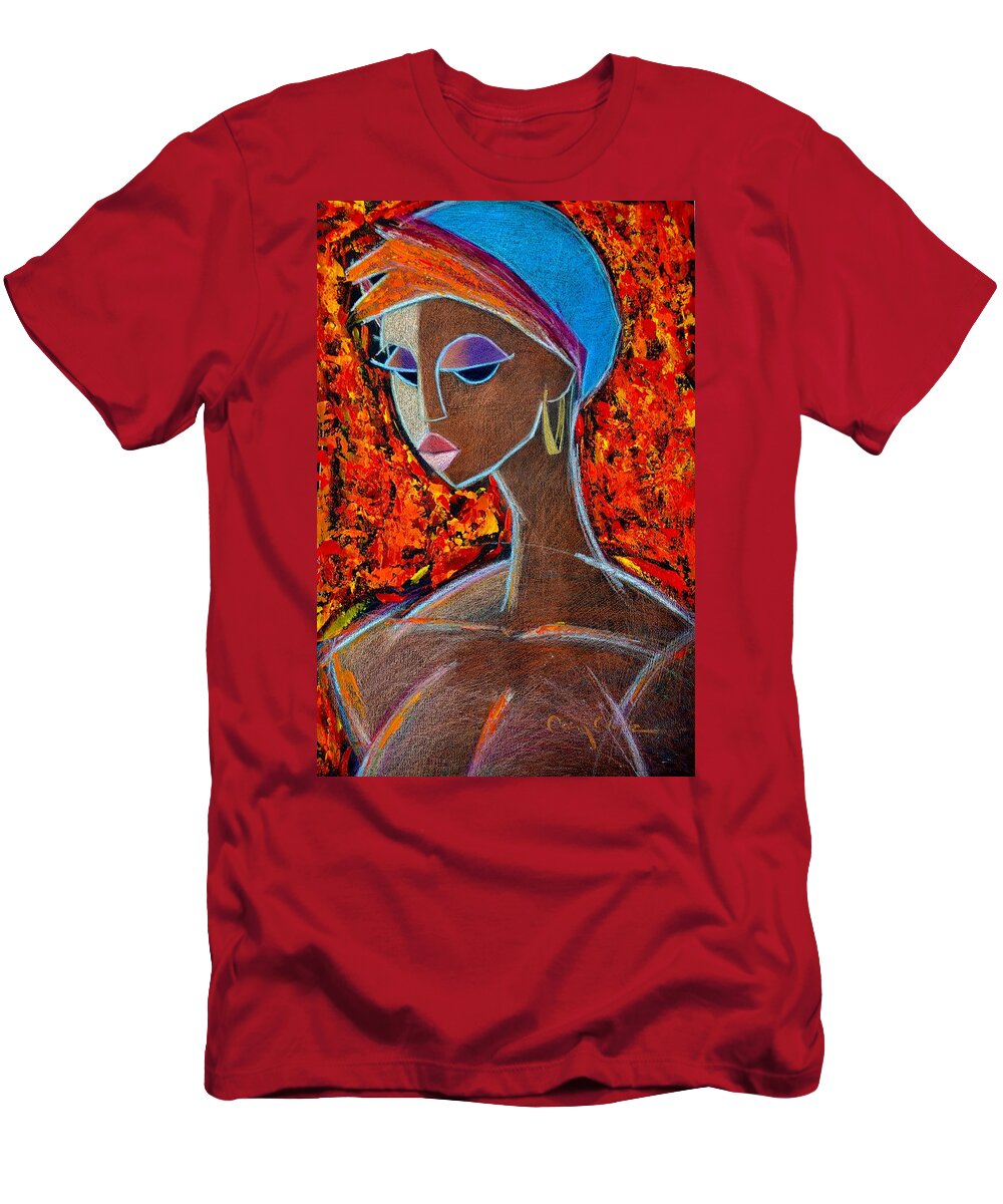 Puerto Rico T-Shirt featuring the painting Encarnacion by Oscar Ortiz