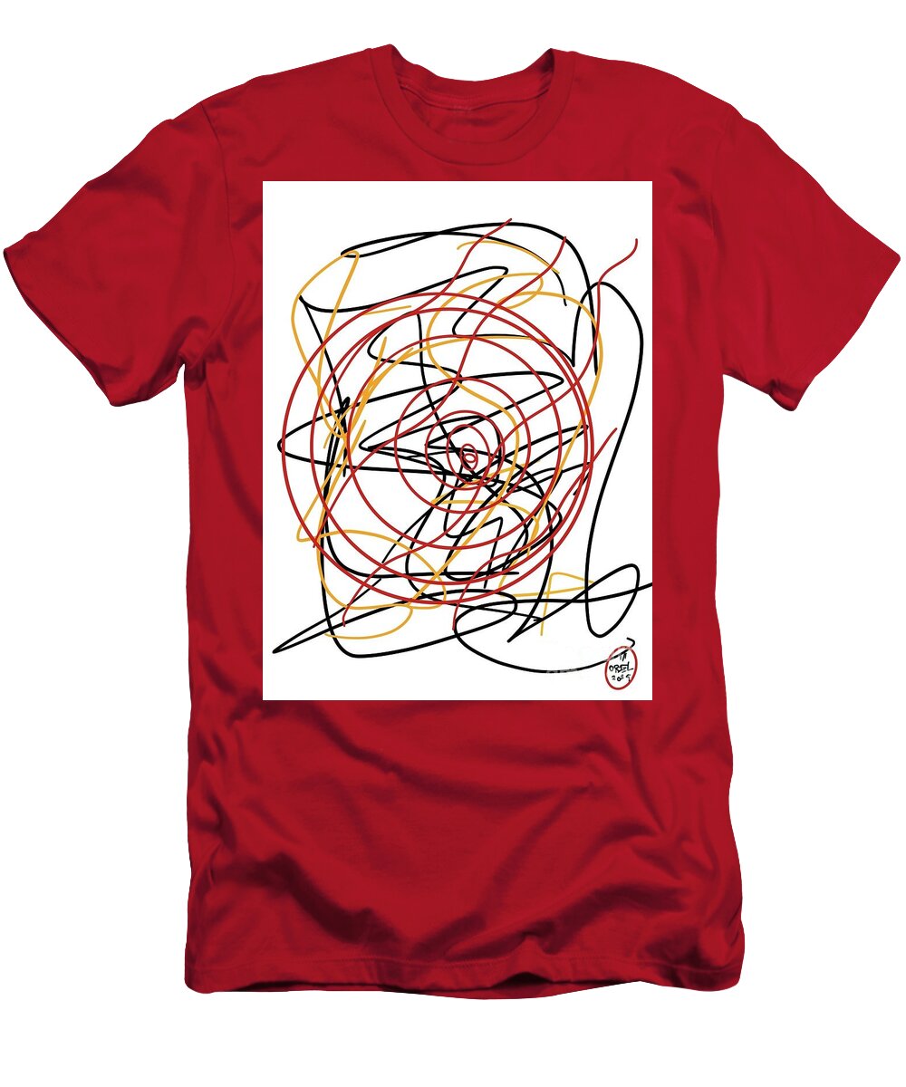  T-Shirt featuring the painting Entangled by Oriel Ceballos