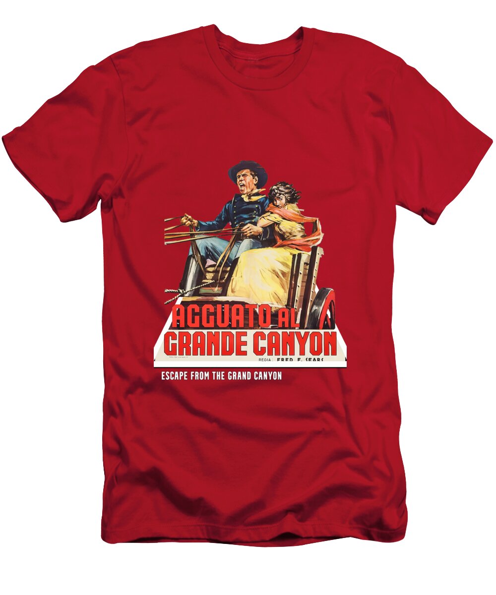 Escape T-Shirt featuring the mixed media ''Escape from the Grand Canyon'', 3d movie poster by Movie World Posters