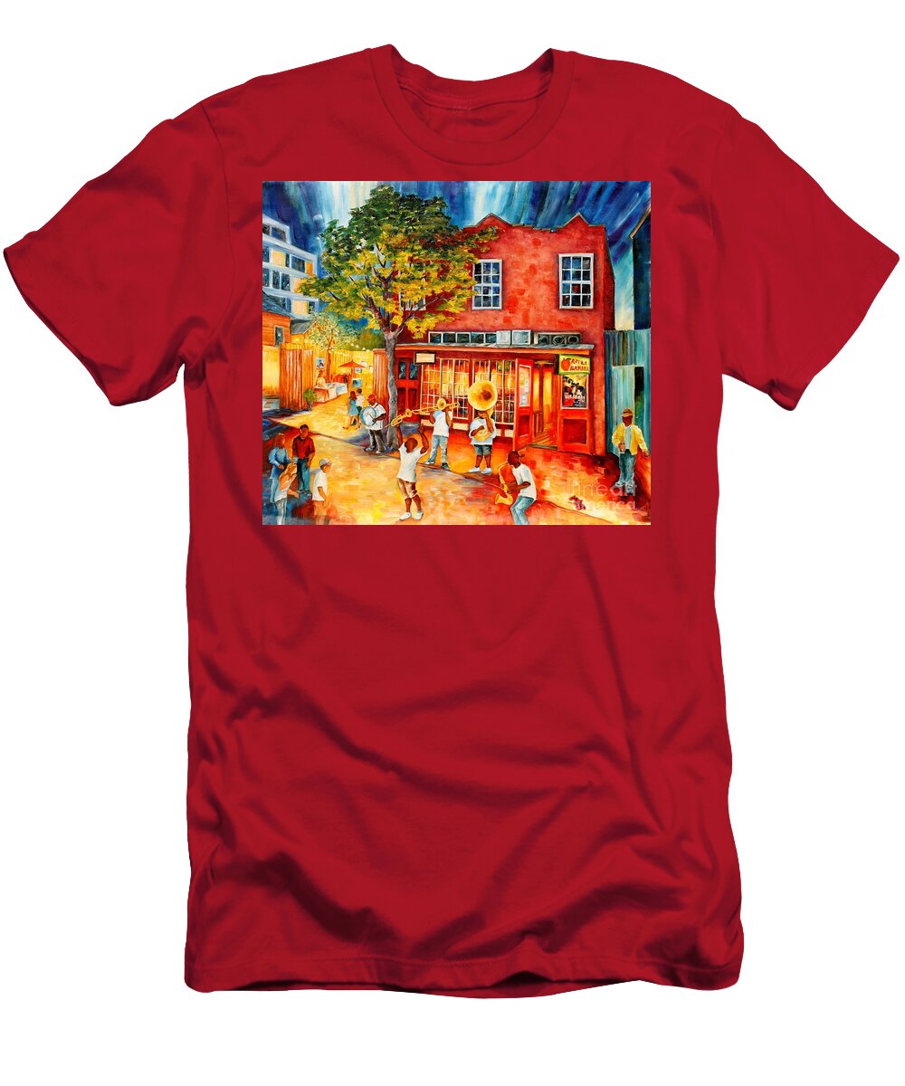New Orleans T-Shirt featuring the painting Feel the Beat on Frenchmen Street by Diane Millsap