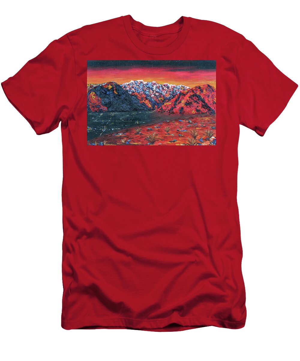 Landscape T-Shirt featuring the painting Find Deliverance in You by Ashley Wright