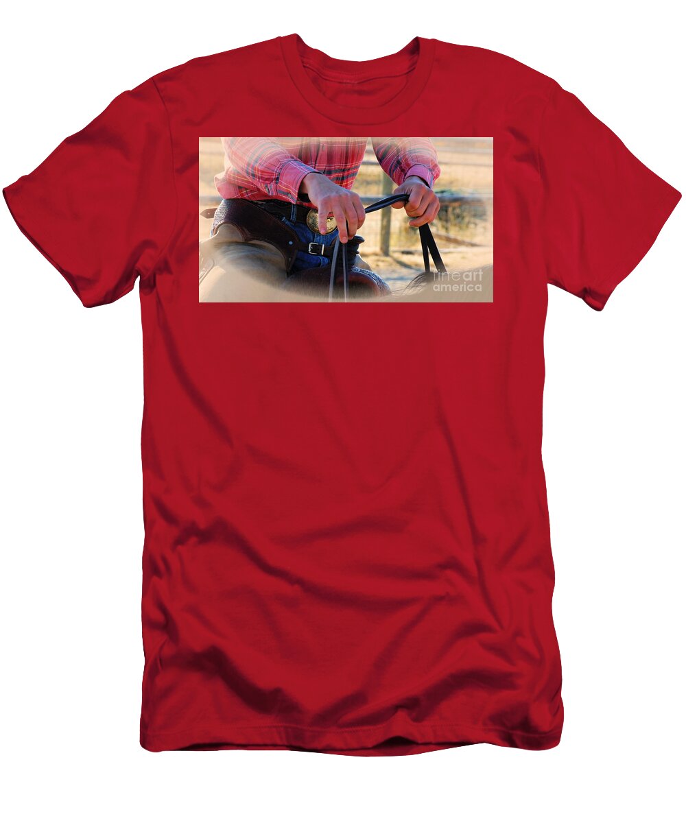 Equestrian T-Shirt featuring the photograph Gentle Hands by Kae Cheatham