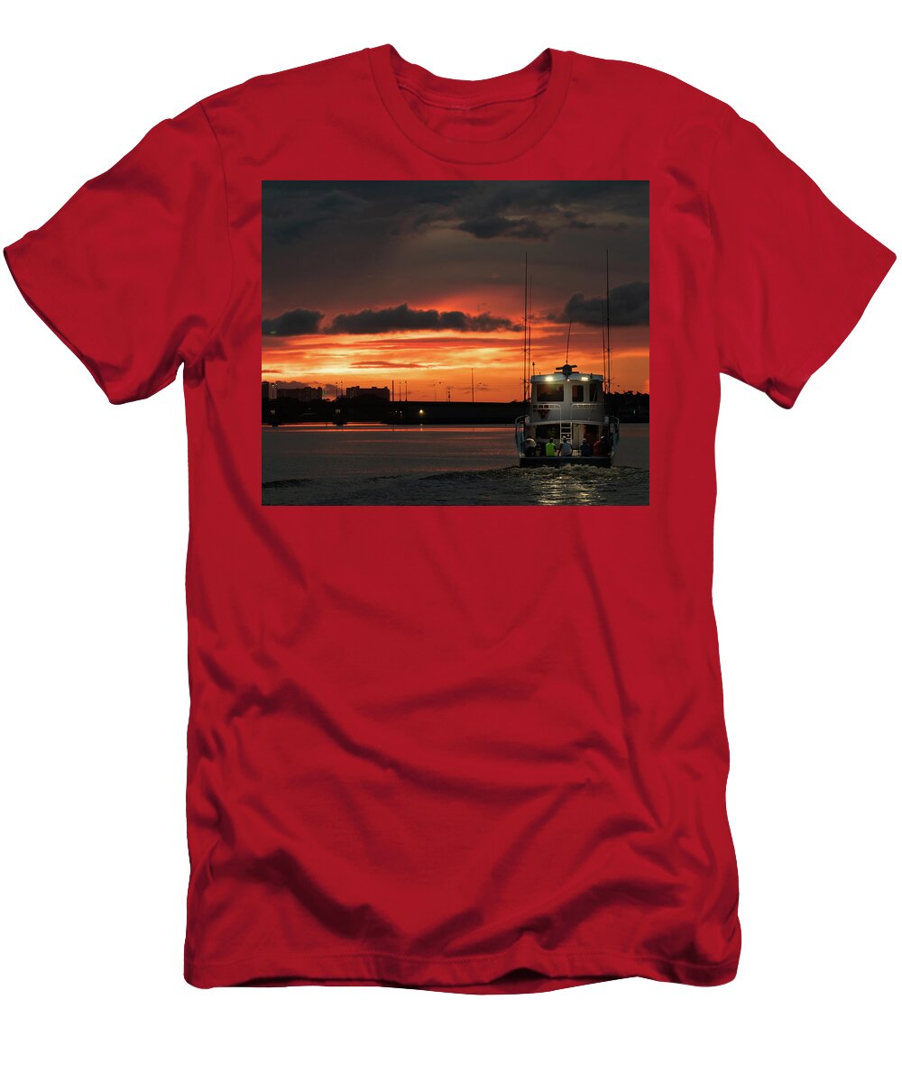 Deep Sea Fishing T-Shirt featuring the photograph Gone Fishin by Jamie Tyler