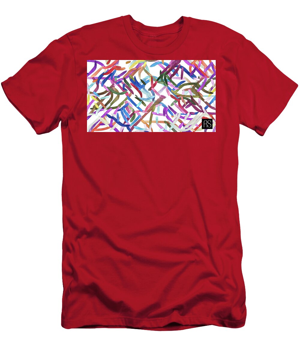 Patterns T-Shirt featuring the painting Happy Patterns by Rafael Salazar