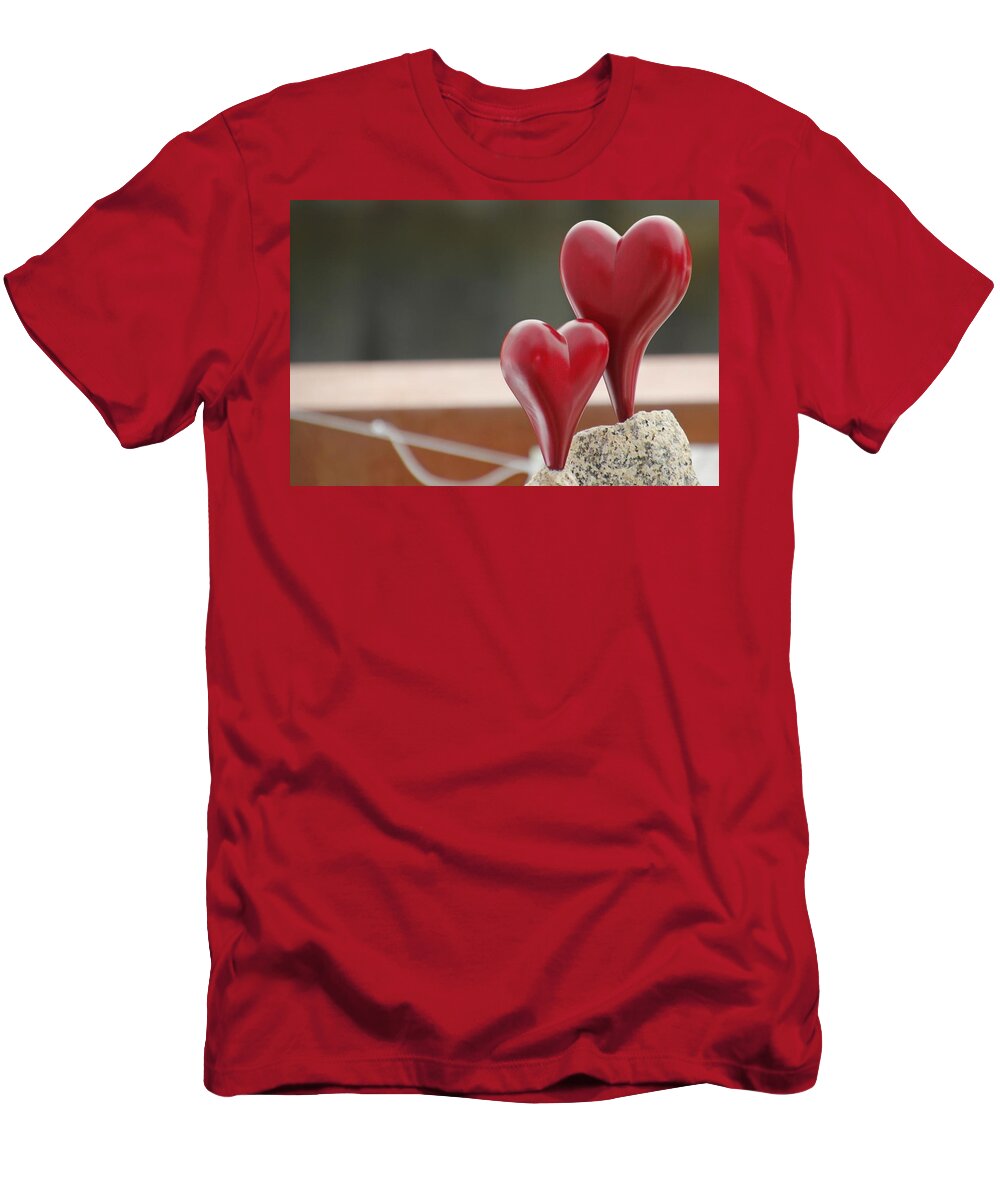 Heart T-Shirt featuring the pyrography Heart by Gowri Shankar