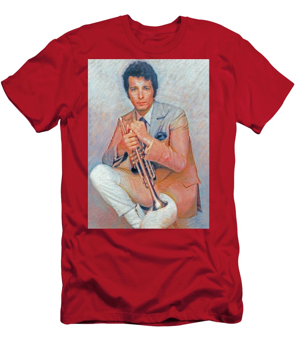 Herb Alpert T-Shirt featuring the painting Herb Alpert 1968 by David Lloyd Glover
