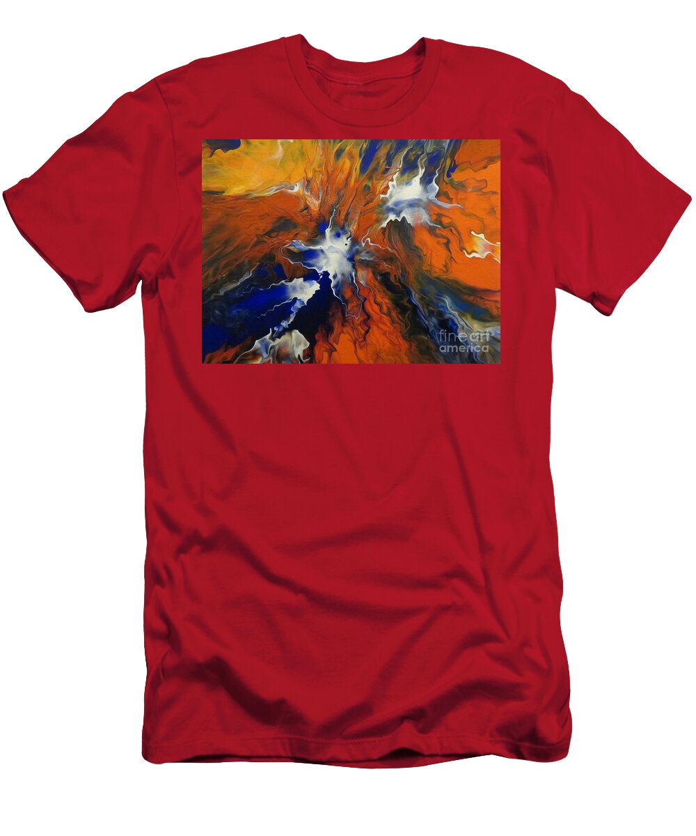 Abstract T-Shirt featuring the painting I Love Savannah State University by Sonya Walker