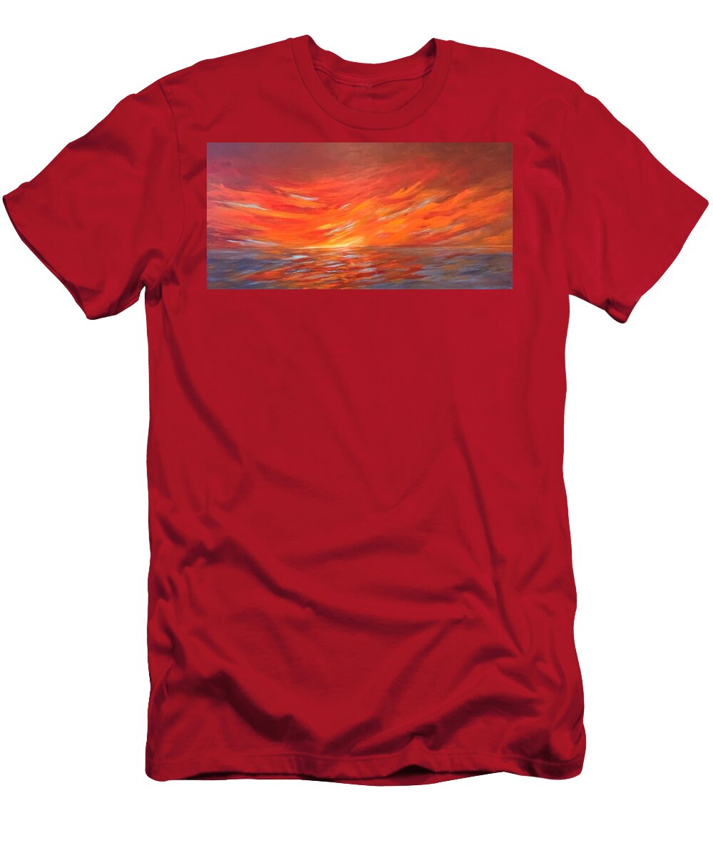 Acrylic T-Shirt featuring the painting Immense by Soraya Silvestri