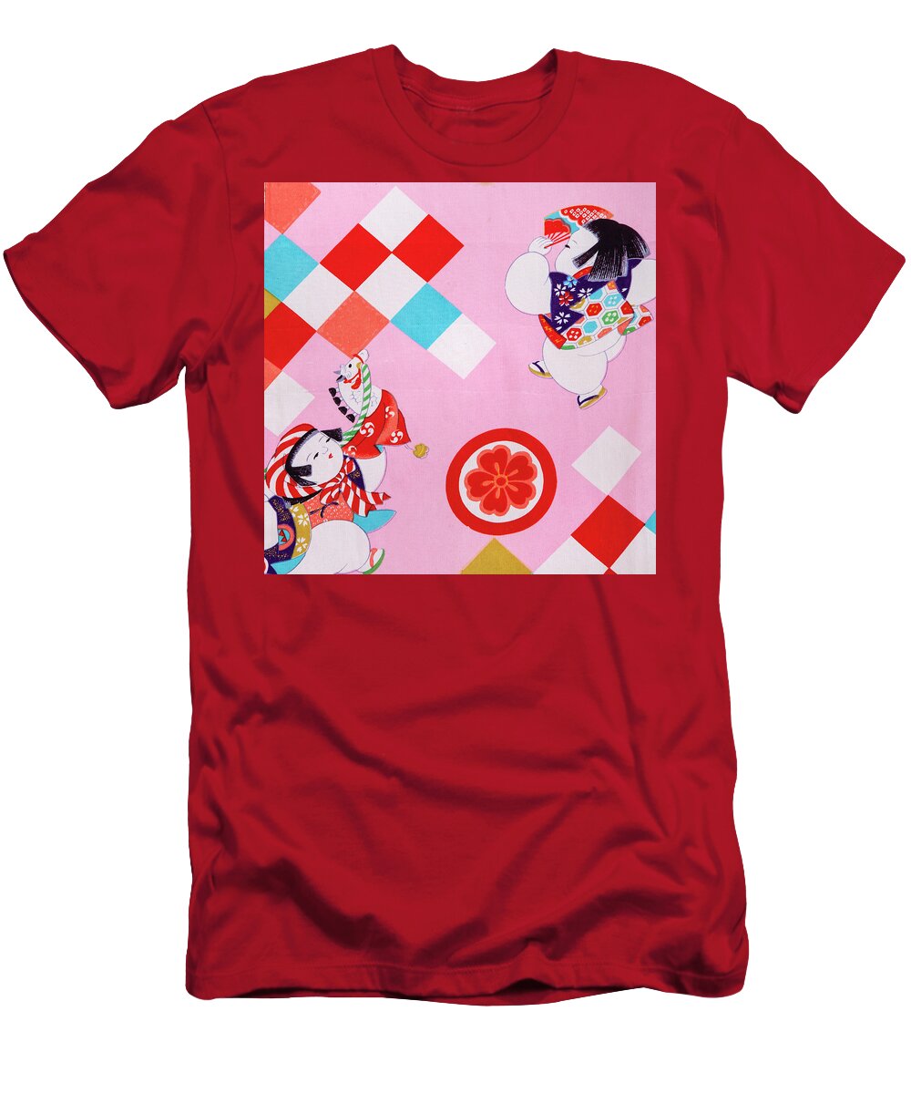 Mask T-Shirt featuring the photograph Kimono Children by Theresa Tahara