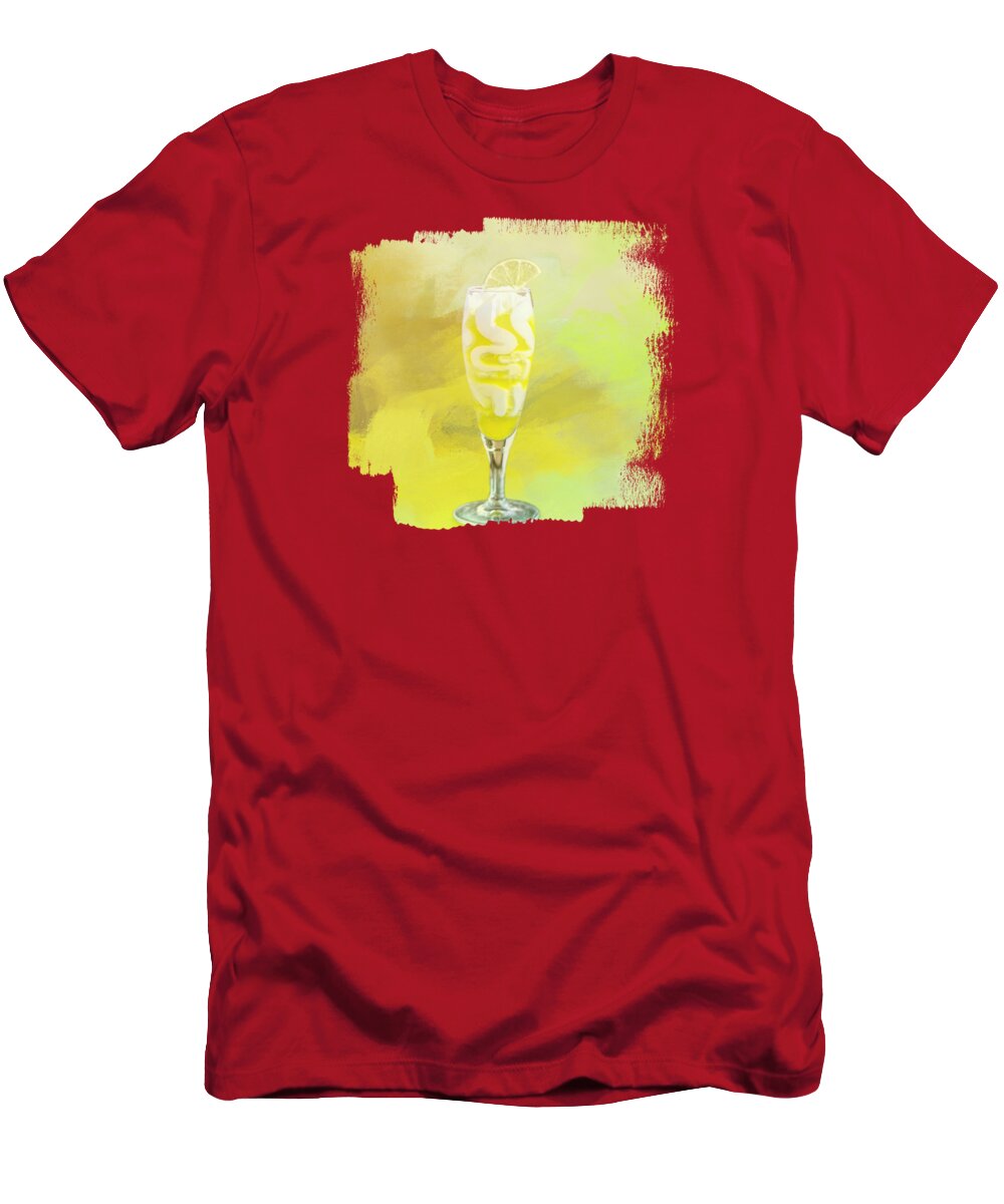 Limoncello T-Shirt featuring the mixed media Lemon Dessert by Elisabeth Lucas