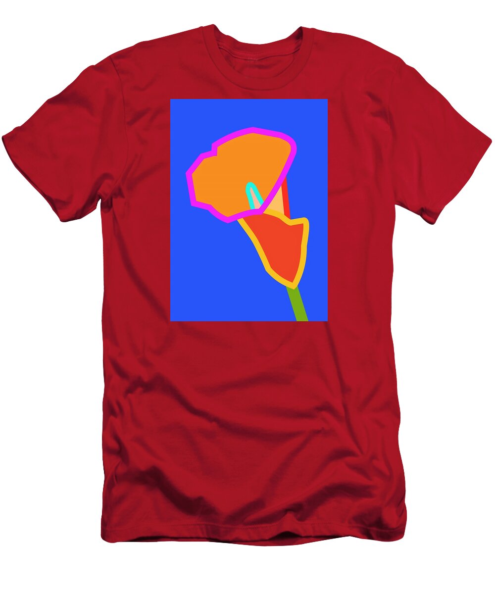 Lily T-Shirt featuring the digital art Lily by Fatline Graphic Art