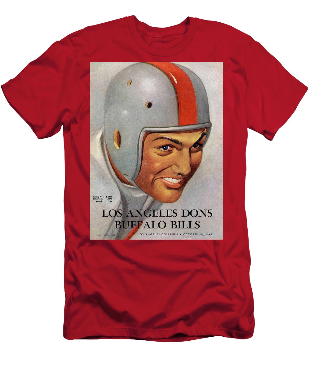 Los Angeles Rams Vintage Program T-Shirt by Joe Hamilton - Fine Art America
