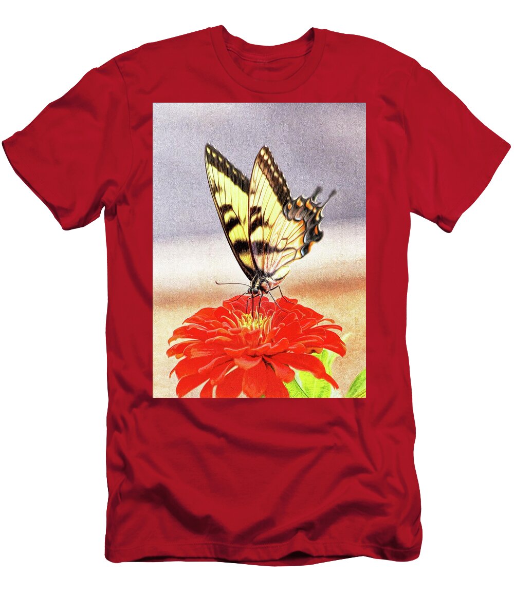 Butterfly T-Shirt featuring the photograph Magical Butterfly by Ola Allen