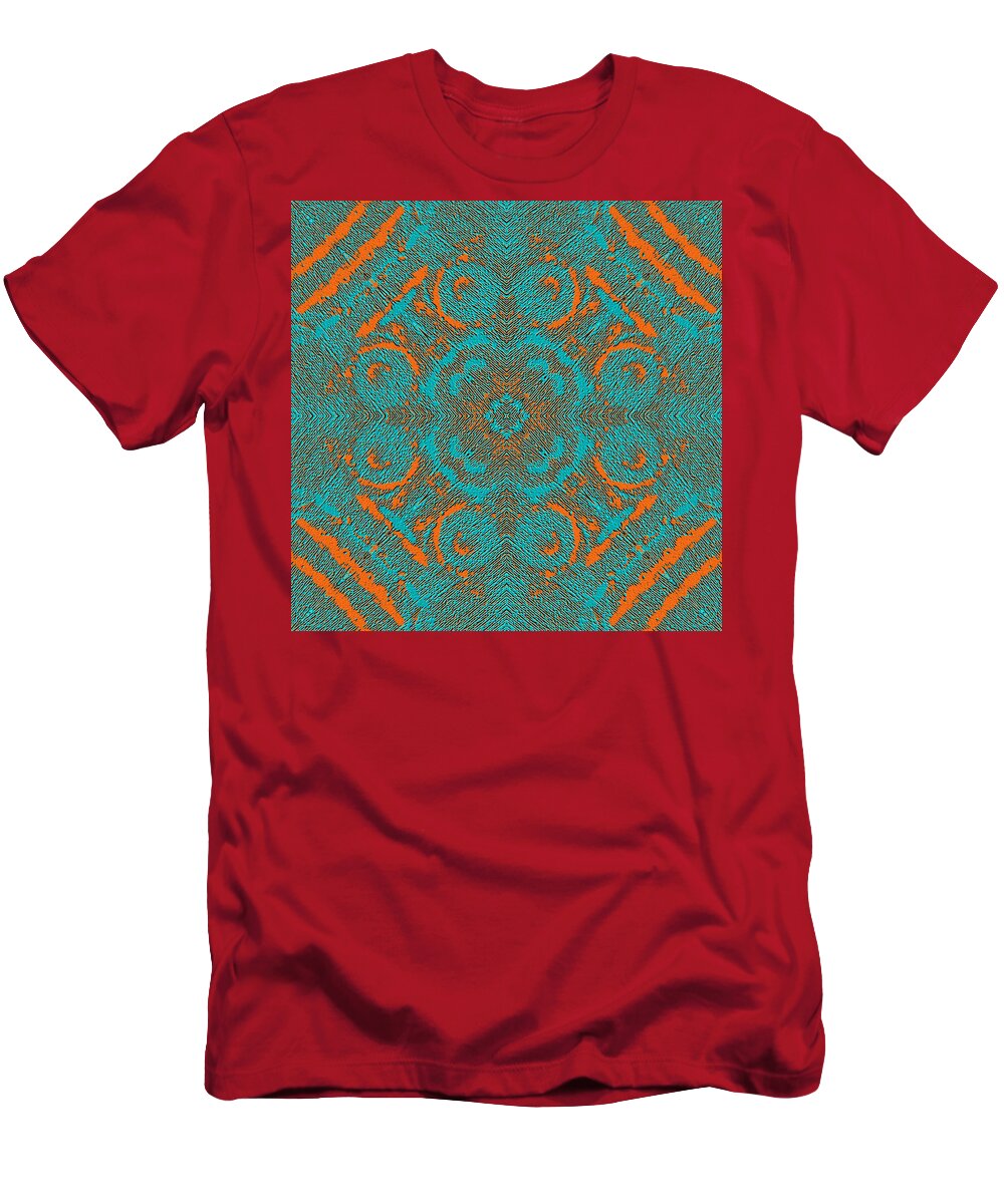 Mandala T-Shirt featuring the digital art Mandala Square by Ma Udaysree