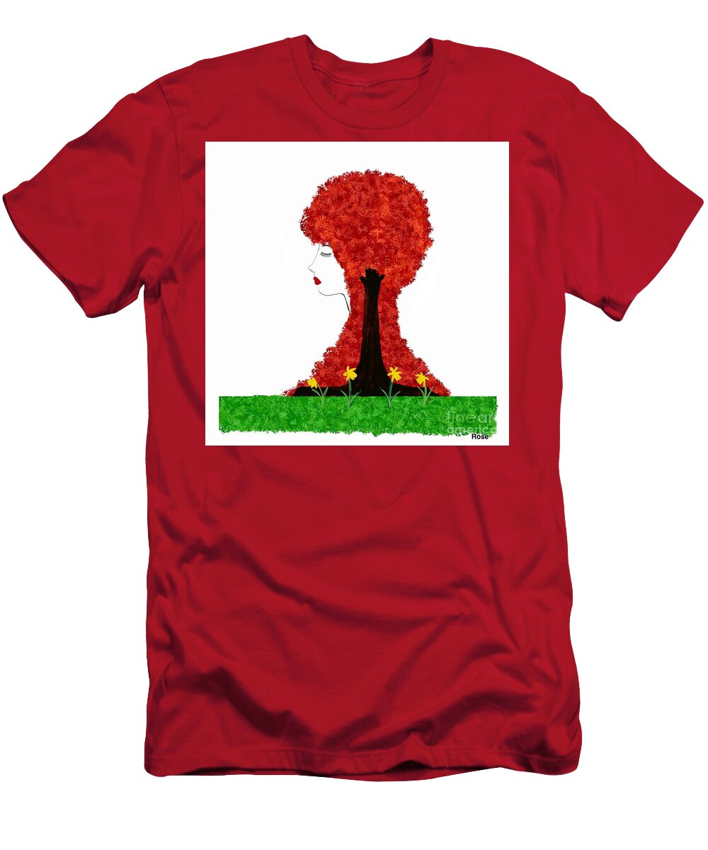 Tree Artwork T-Shirt featuring the digital art Mother Nature is beginning to bloom by Elaine Hayward
